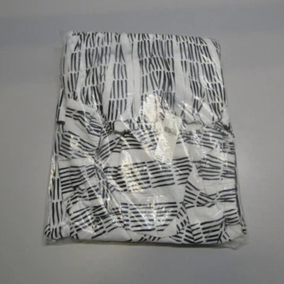 Anthropologie Maeve Black and White Midi puff sleeve Dress Small - Picture 7 of 8